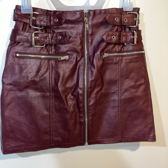 Forever 21 Leather Buckle Skirt - Picture 1 of 1